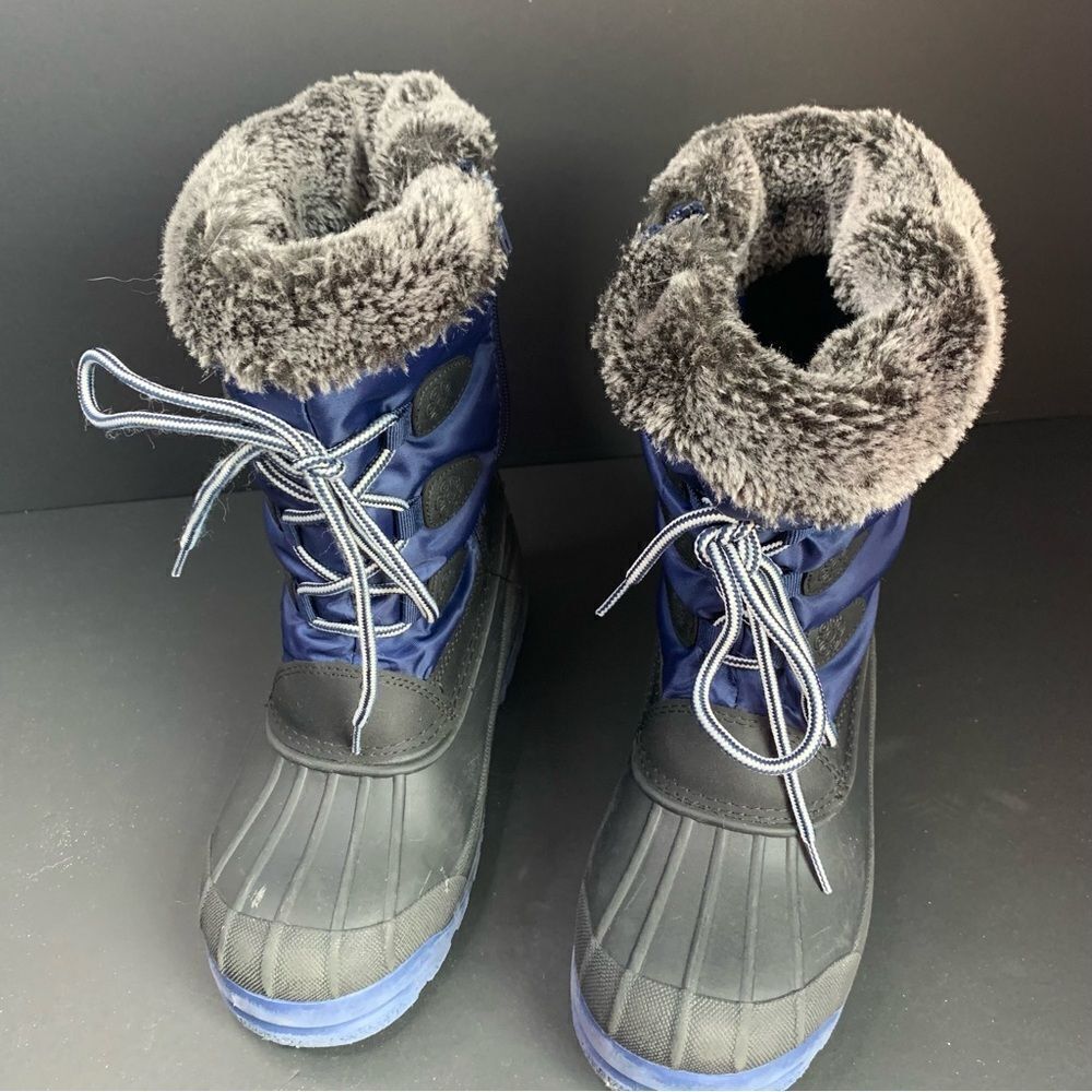 Nova Mountain Thinsulate Navy Gray Kids Snowboots‎